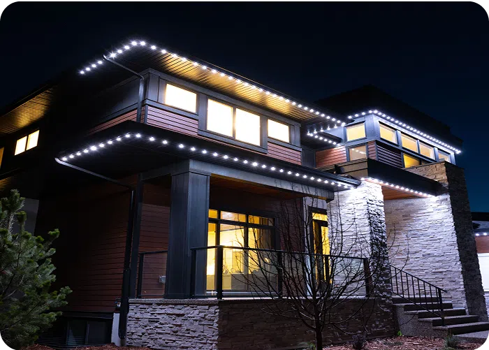 Warm string lighting